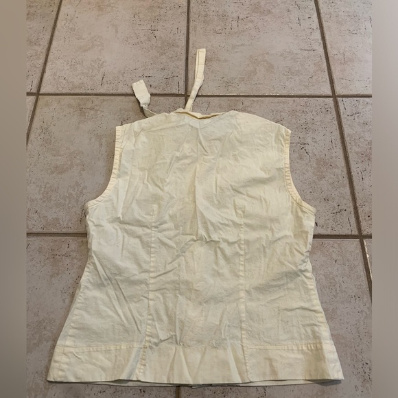 Franco Mirabelli Sleeveless Tie-Neck Blouse Medium - Picture 4 of 5